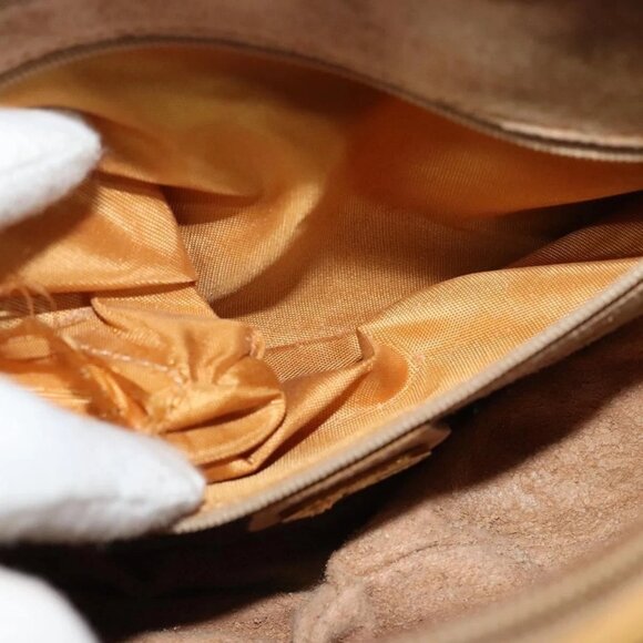 GUCCI Micro GG Supreme Web Sherry Line Bag PVC Beige Gold Auth gh497 - Picture 9 of 16